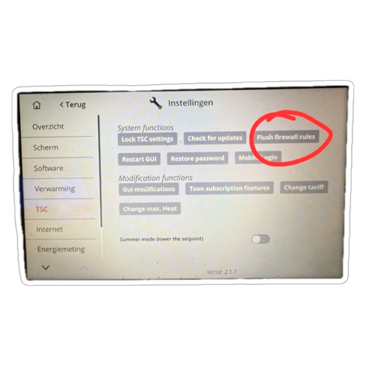 Toon TSC Mobile Login sectie